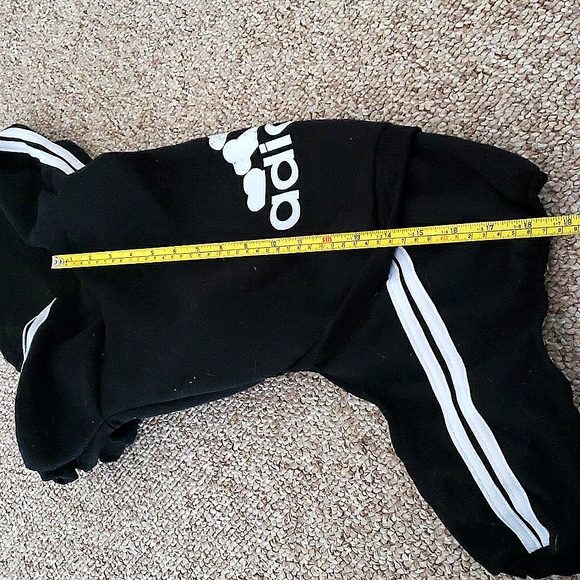 Adidog dog hooded sweatshirt outfit - Picture 3 of 11
